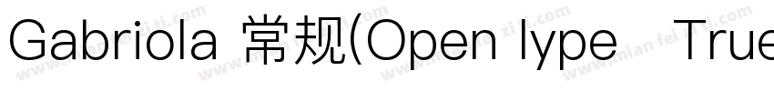Gabriola 常规(Open lype   Truelype) (字体转换